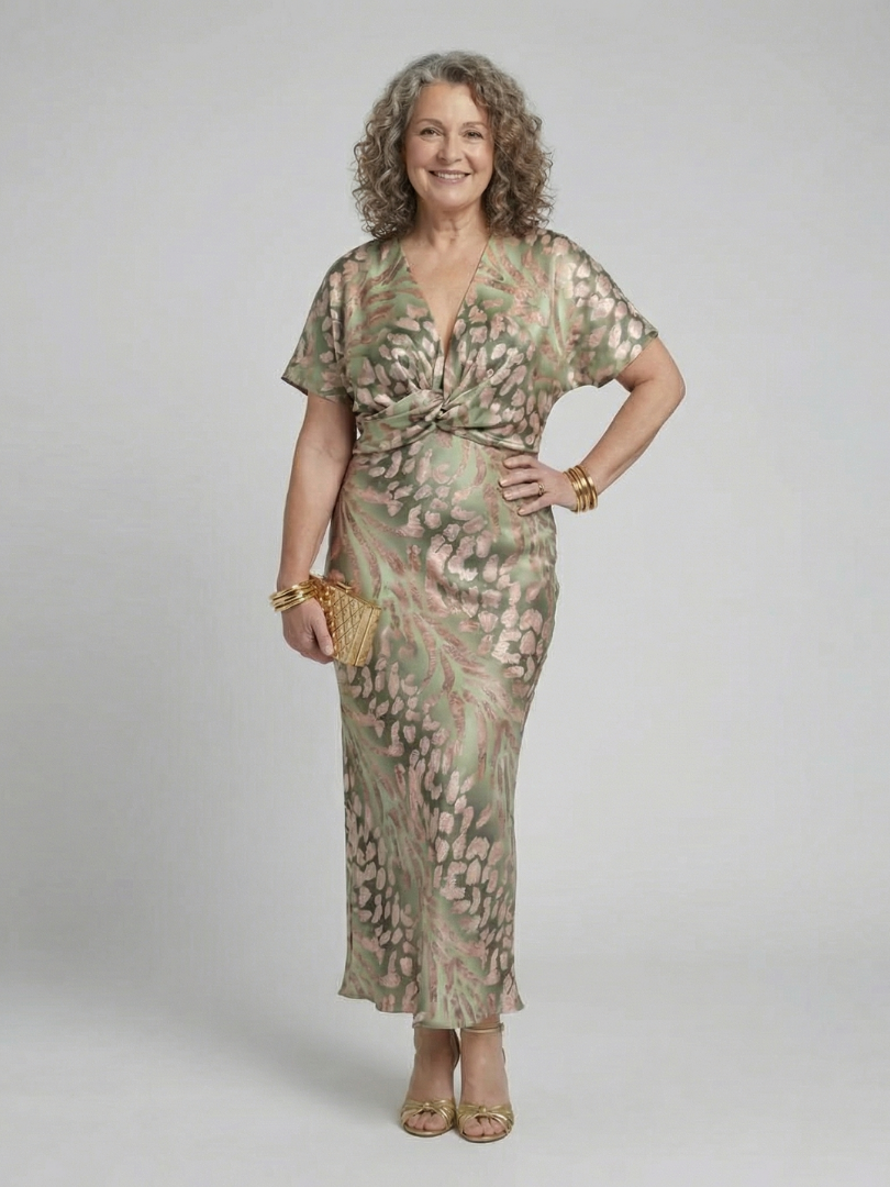 Coralie Abstract Midi Dress
