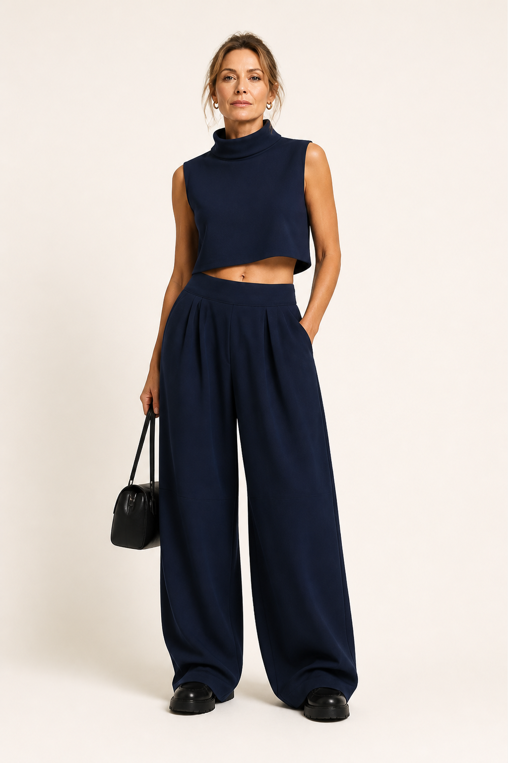Avianna Crop Top Pants Set