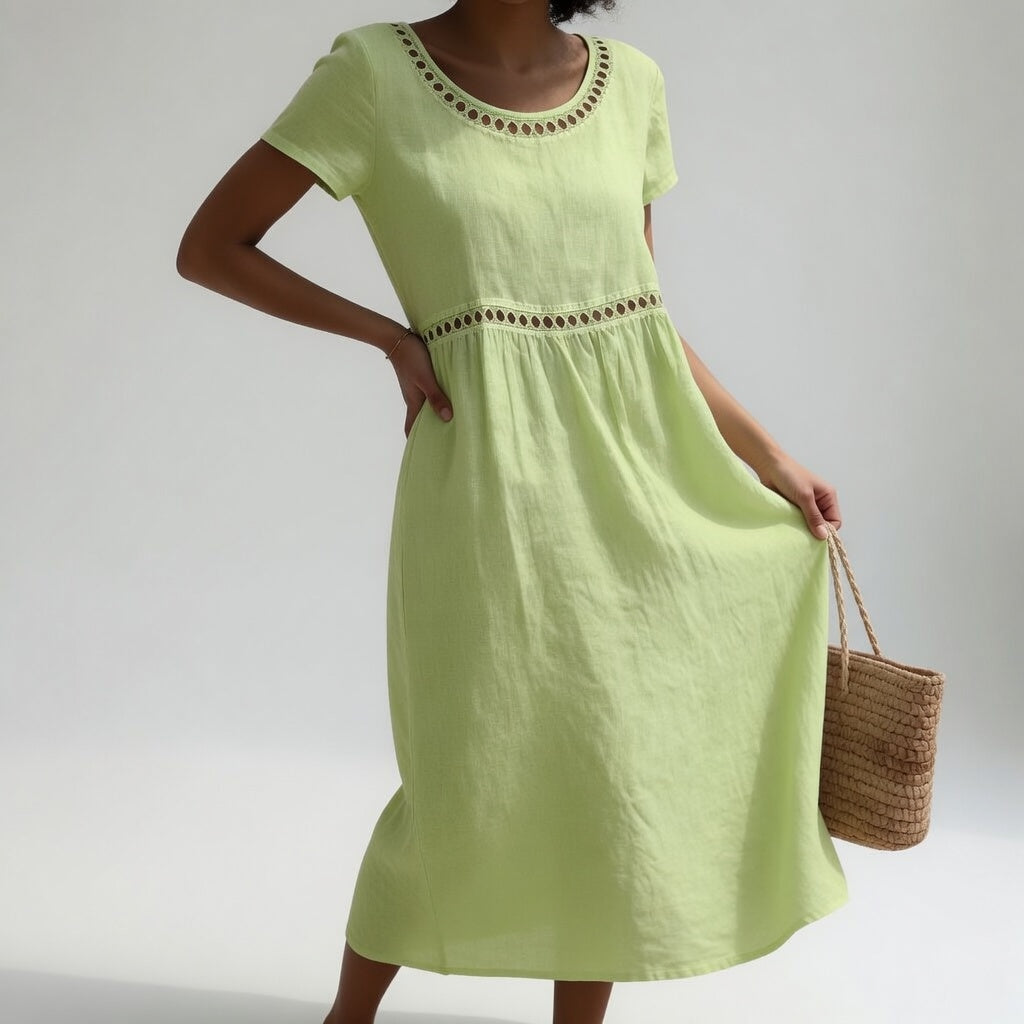 Rosalie — Embroidered Midi Dress