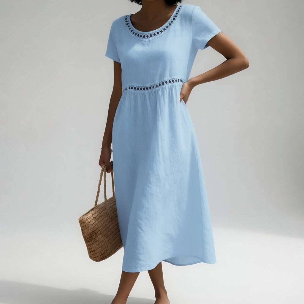 Rosalie — Embroidered Midi Dress