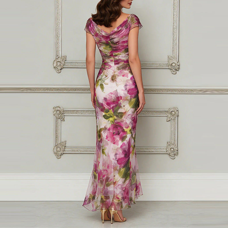 Floral Off-Shoulder Maxi Dress