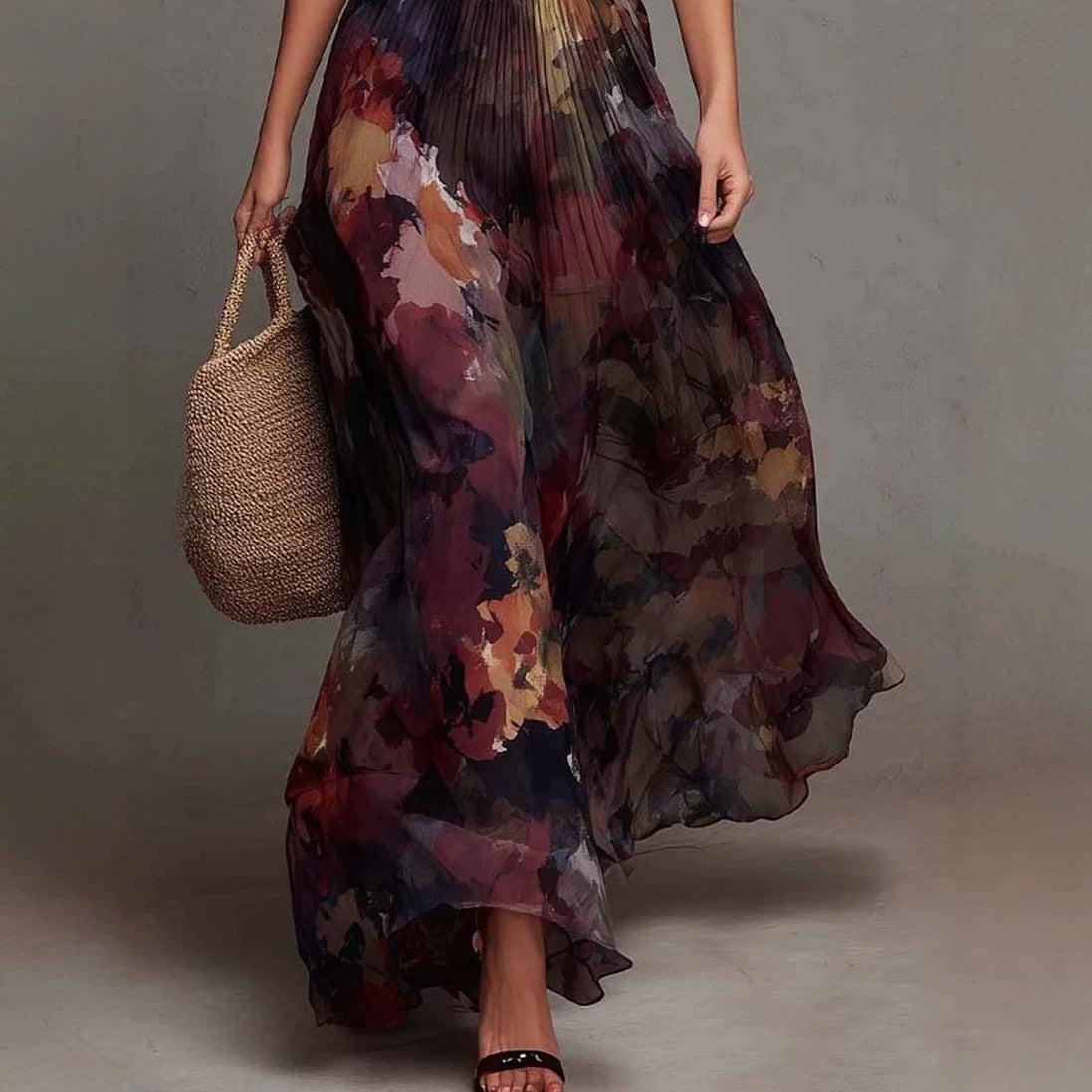 Ruched Bodice Maxi Dress