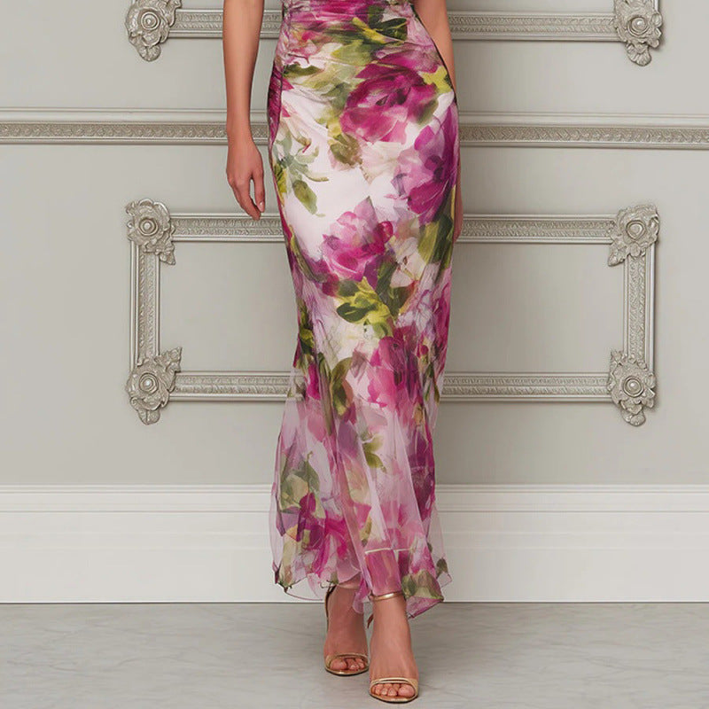 Floral Off-Shoulder Maxi Dress