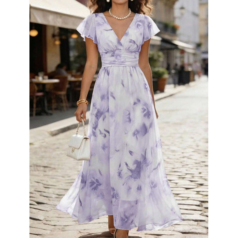 Flutter Sleeve Maxi Dress