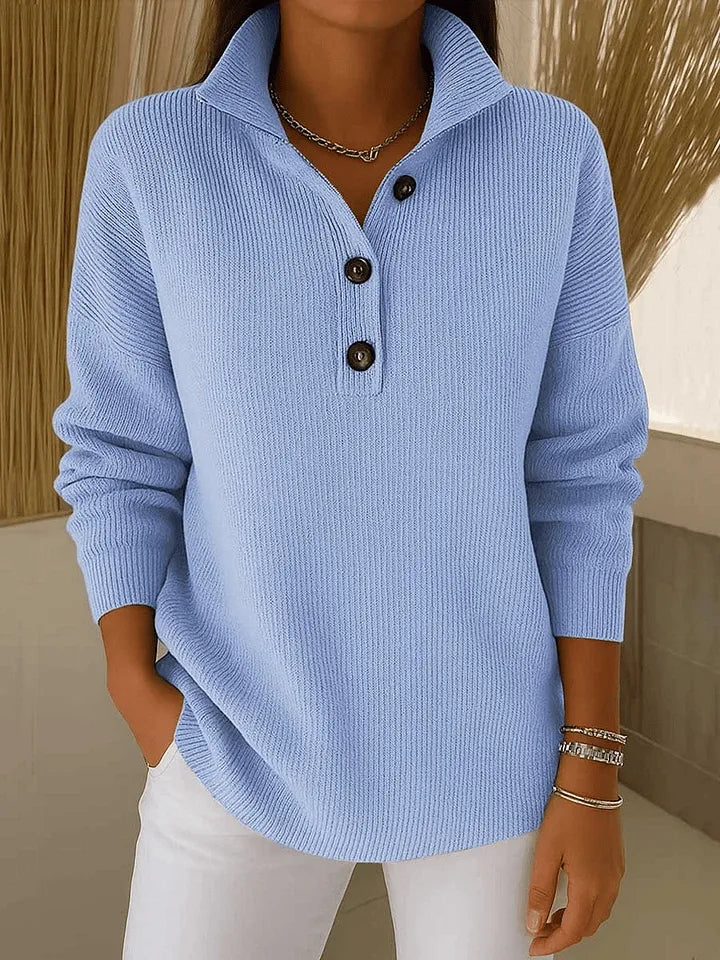 Florence V Neck Polo Jumper
