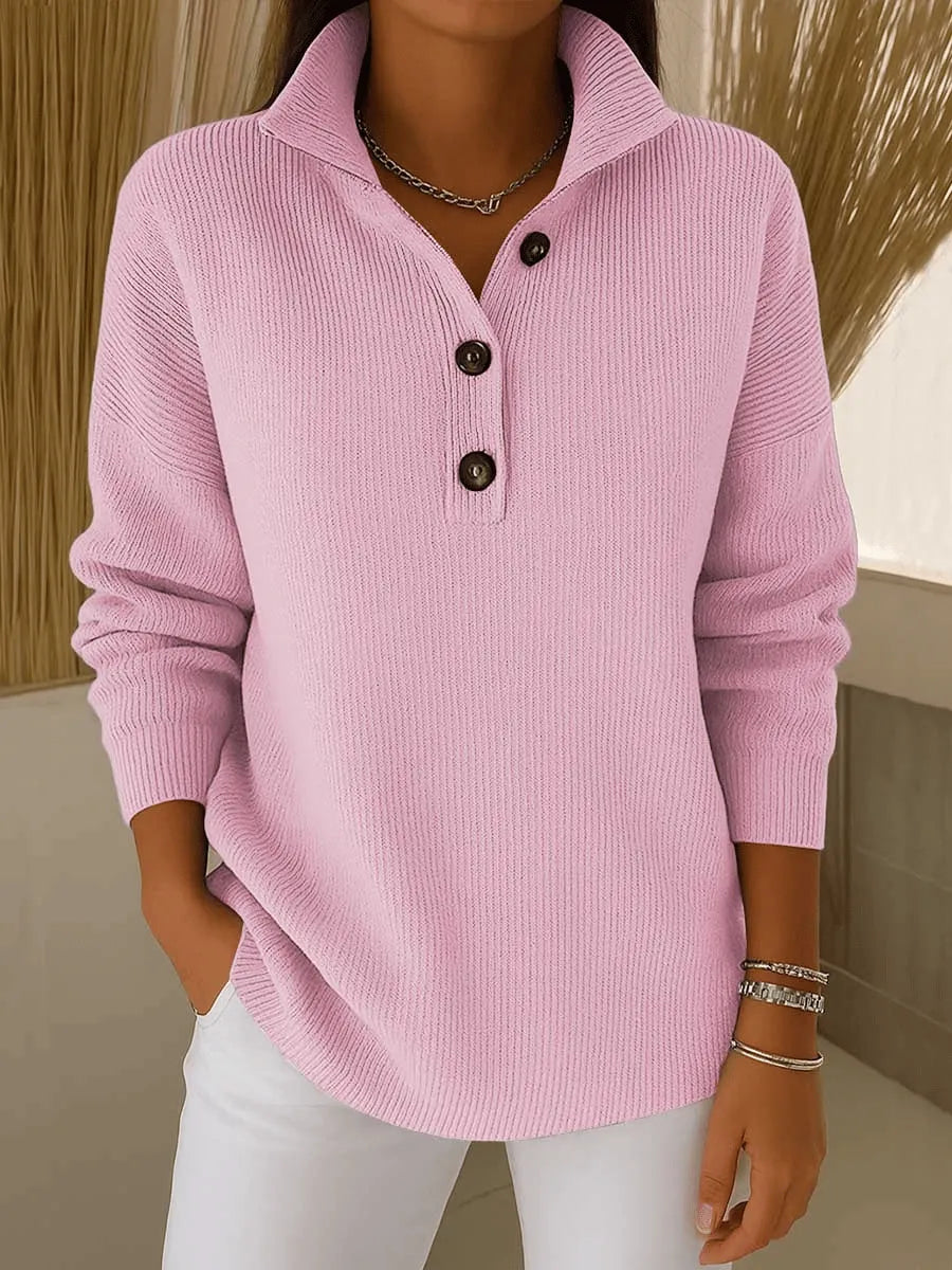 Florence V Neck Polo Jumper