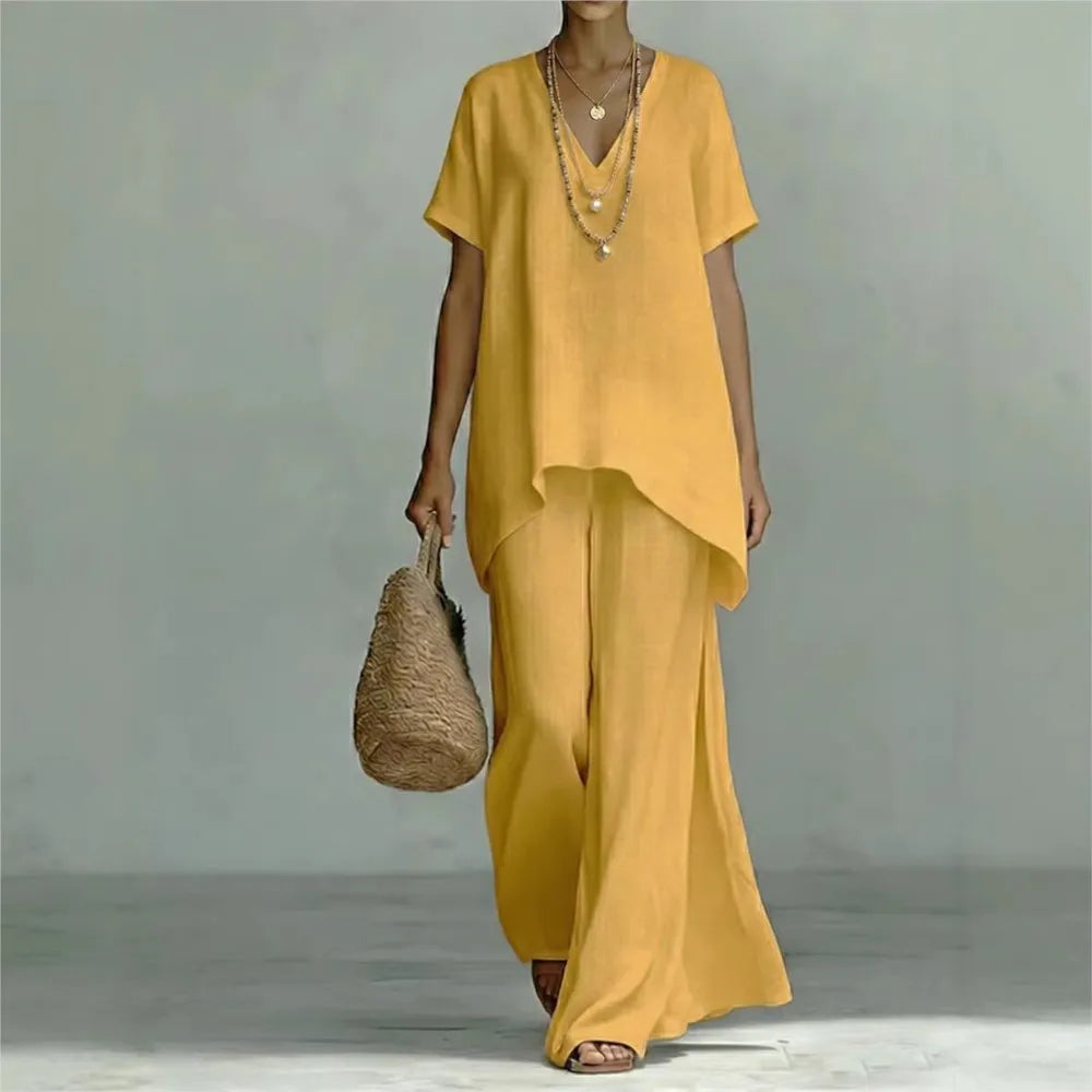 Valerie Linen Pants Set
