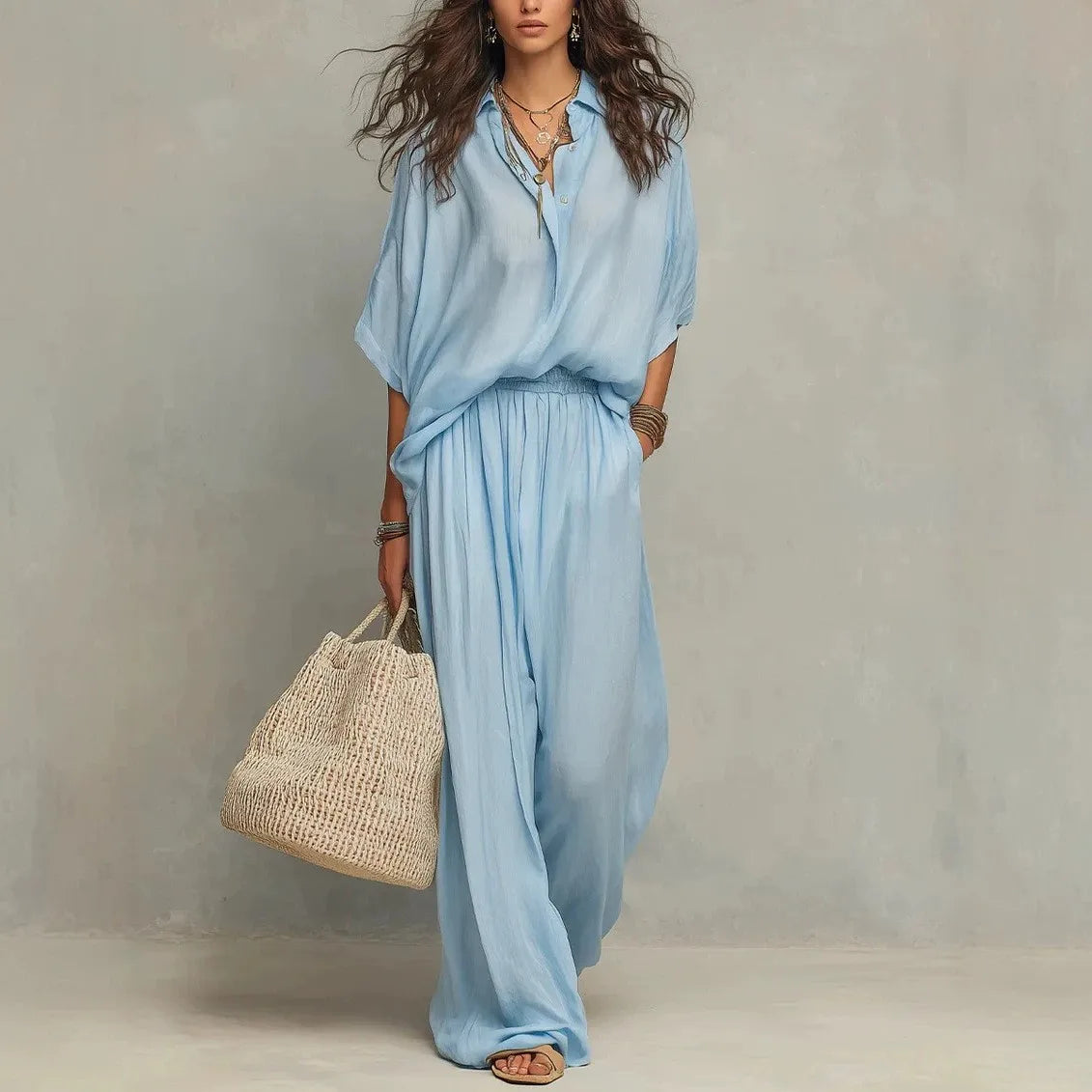 Delphine Relaxed Summer Pants Set