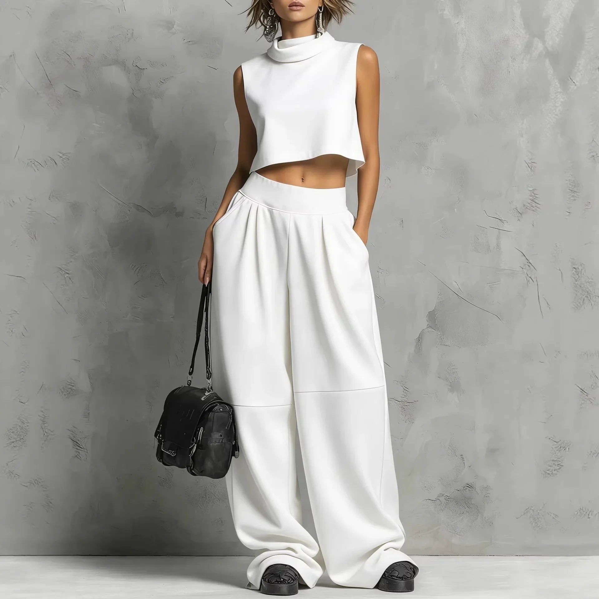 Avianna Crop Top Pants Set