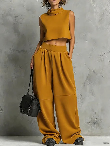 Avianna Crop Top Pants Set