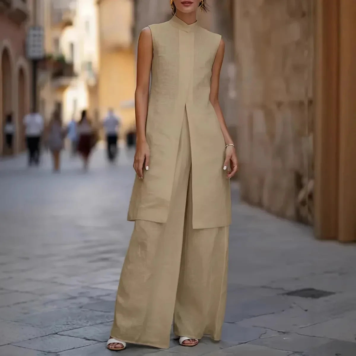 Aveline Sophisticated Wide Leg Pants Set