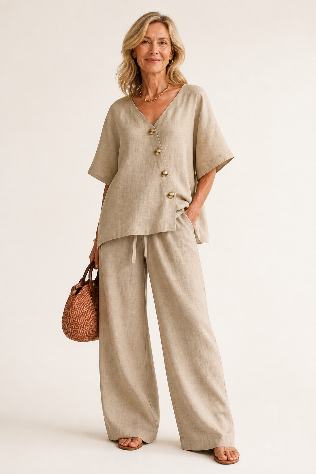Wynonna Relaxed Wide Leg Pants Set