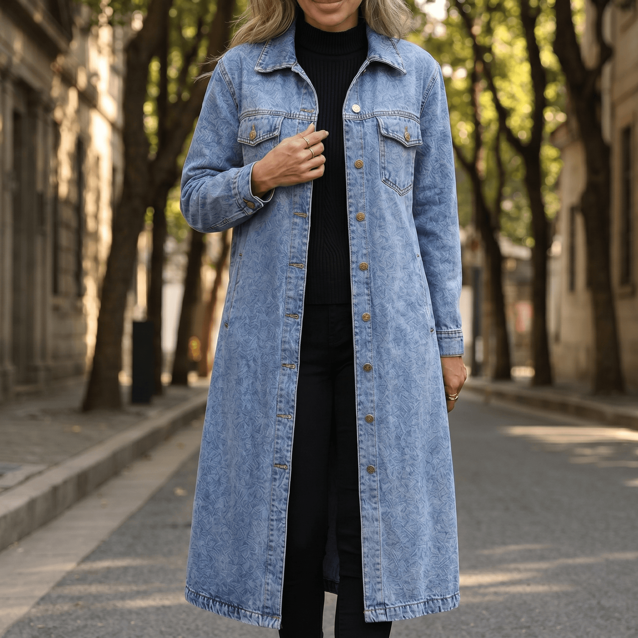 Denara Denim Maxi Coat