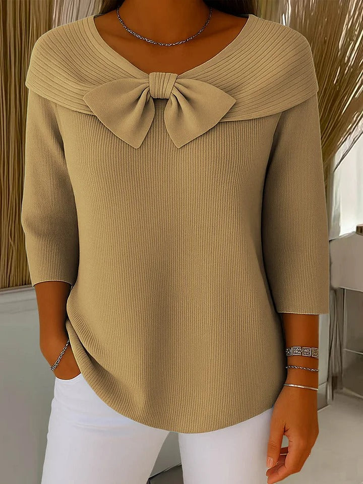 Tivella Jumper with Bow Neckline