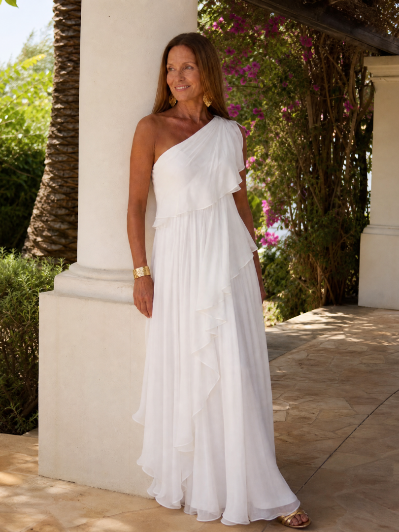 Zeline Asymmetrical Maxi Dress