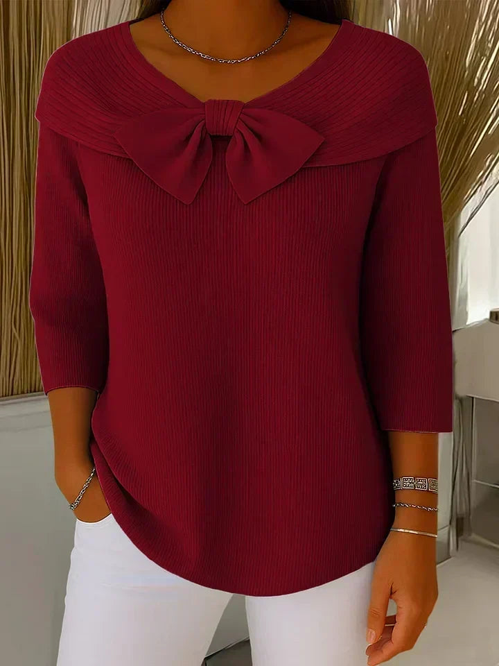 Tivella Jumper with Bow Neckline