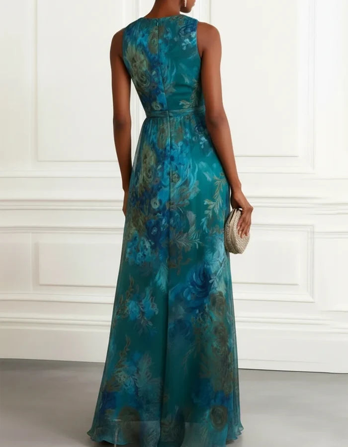Floral Chiffon Maxi Dress