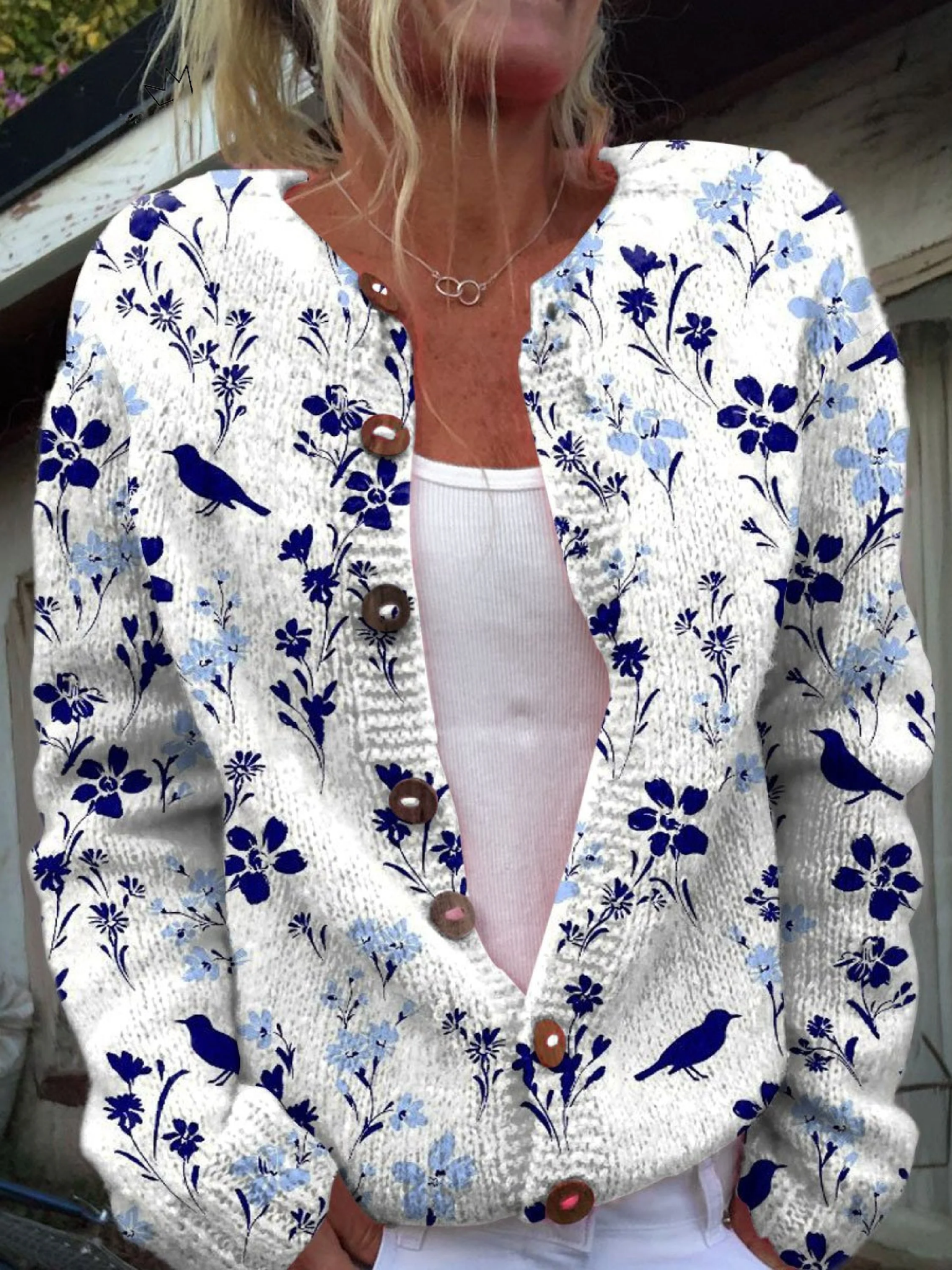 Vynora Floral Bird Cardigan