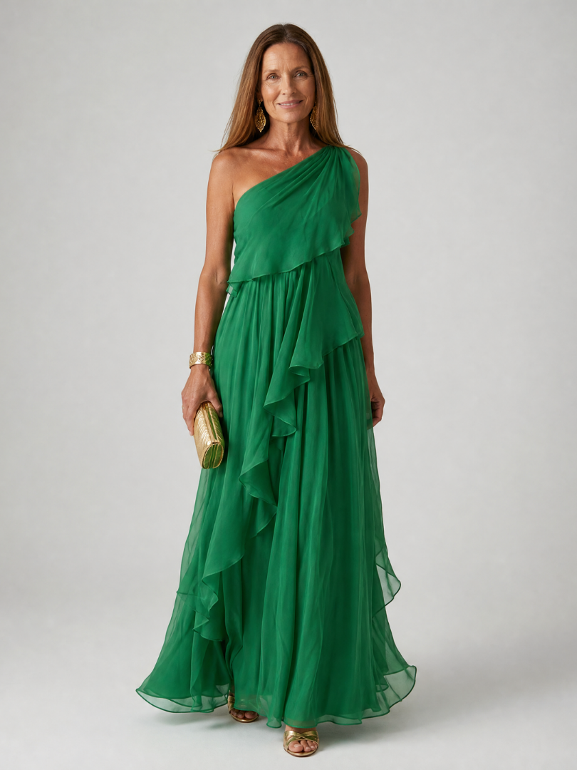 Zeline Asymmetrical Maxi Dress