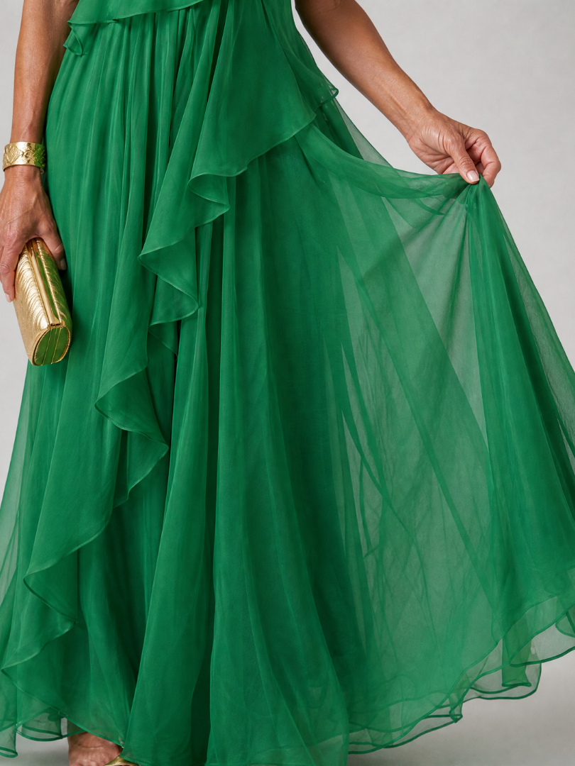 Zeline Asymmetrical Maxi Dress