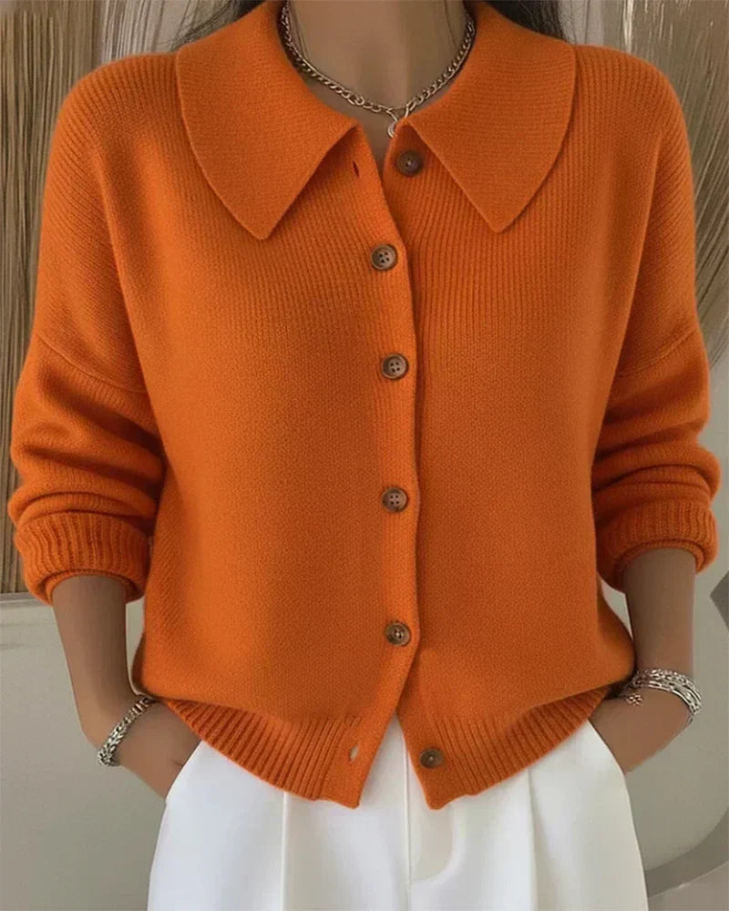 Vespera Button Collar Cardigan
