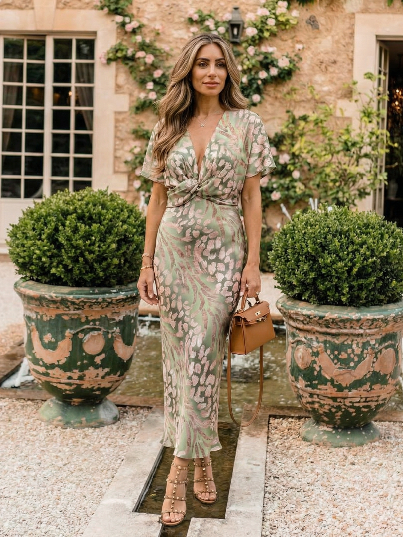 Coralie Abstract Midi Dress