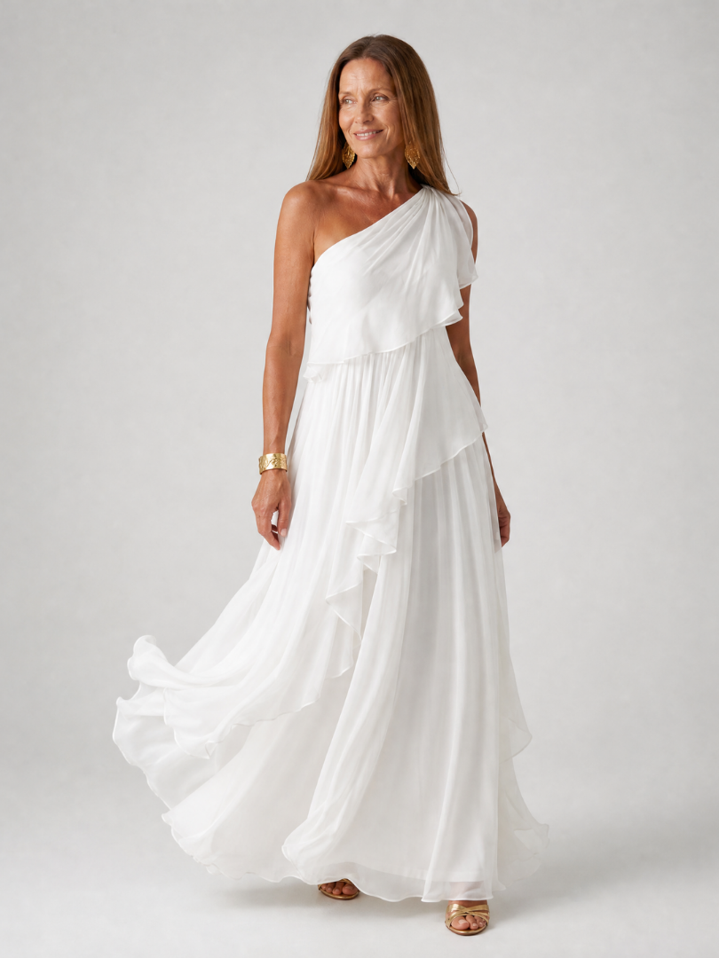 Zeline Asymmetrical Maxi Dress