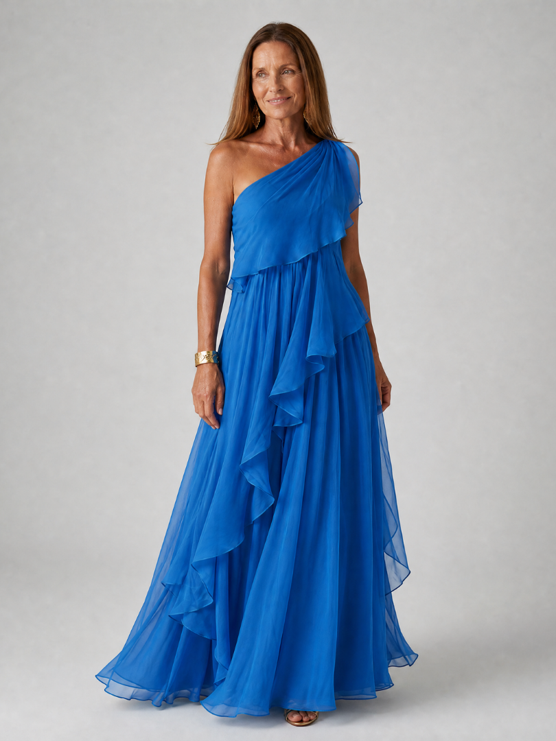 Zeline Asymmetrical Maxi Dress