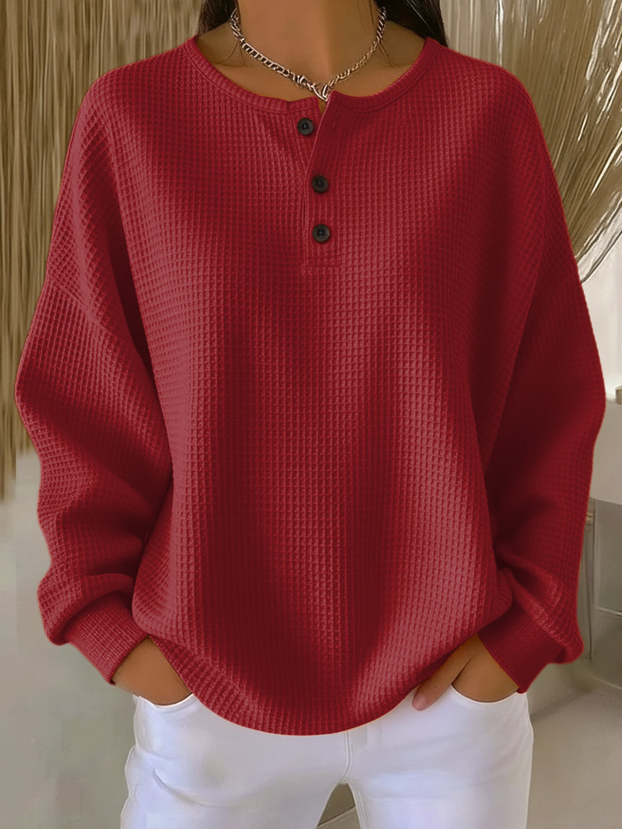 Mirabel Cosy Waffle Sweatshirt