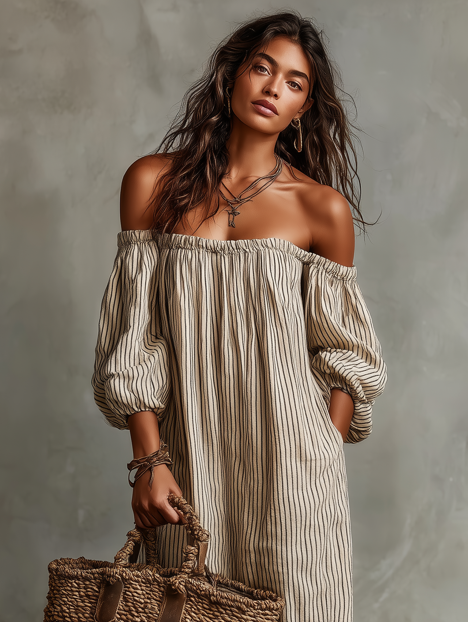 Breezy Off-Shoulder Maxi Dress