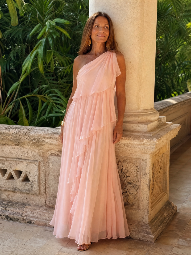 Zeline Asymmetrical Maxi Dress