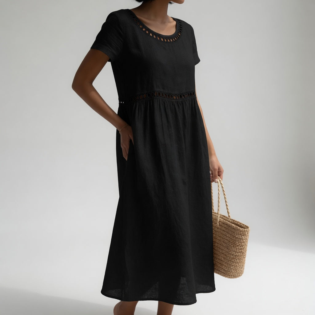 Rosalie — Embroidered Midi Dress