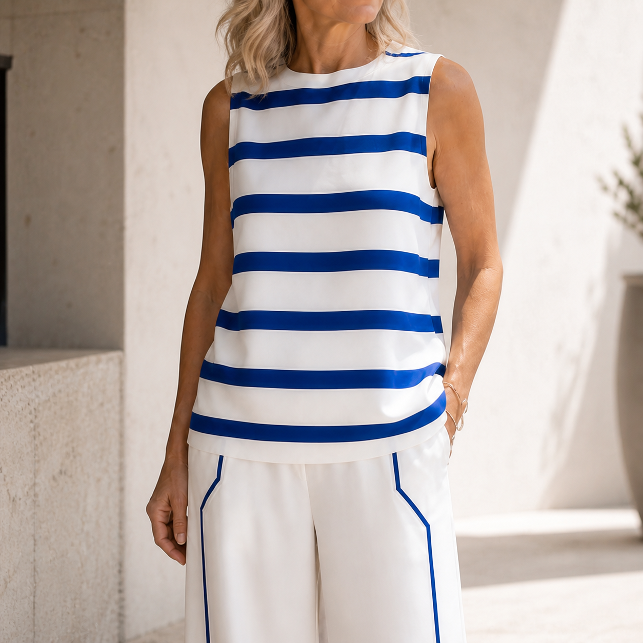 Casual Wide-Leg Pants Set