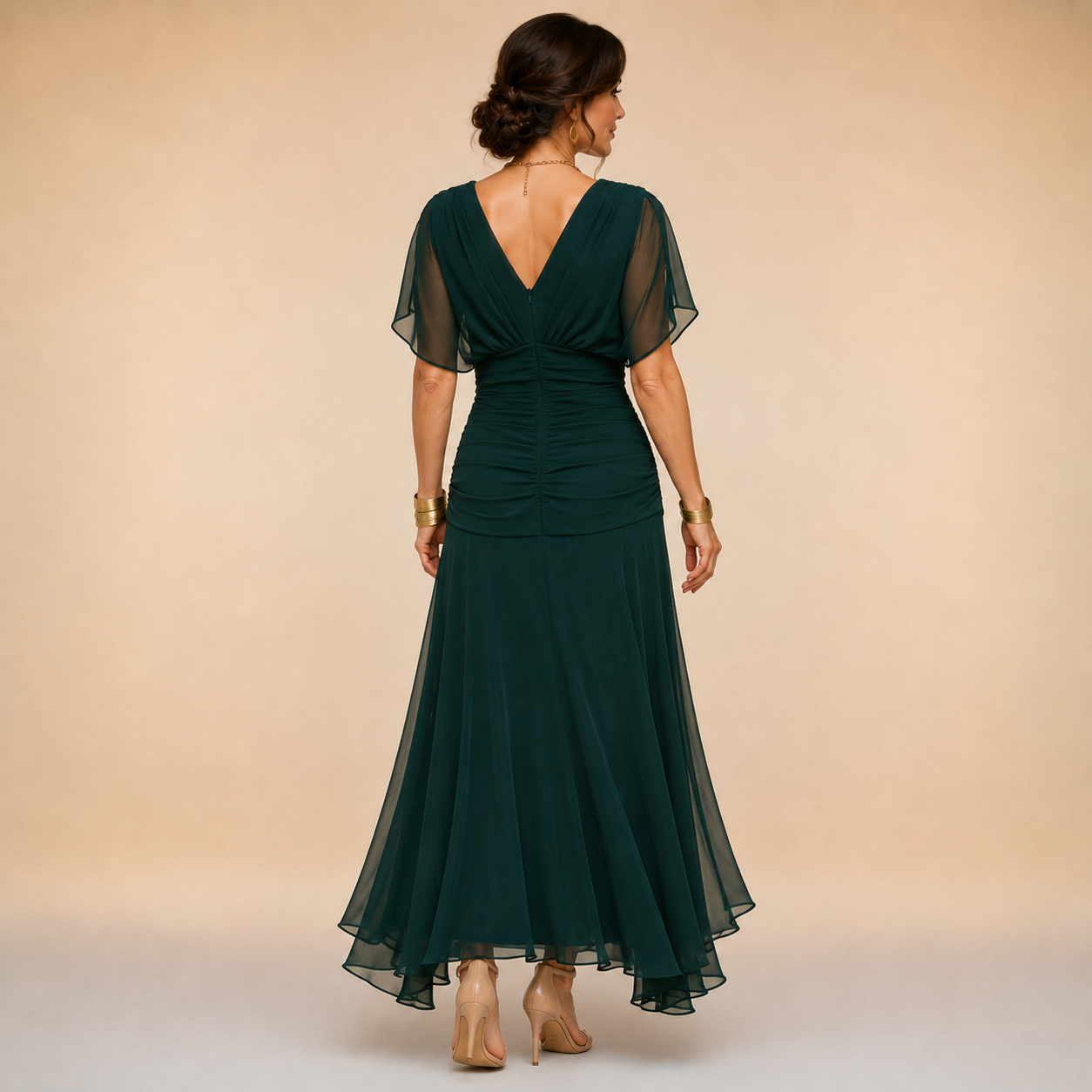 Emma Draped Evening Dress