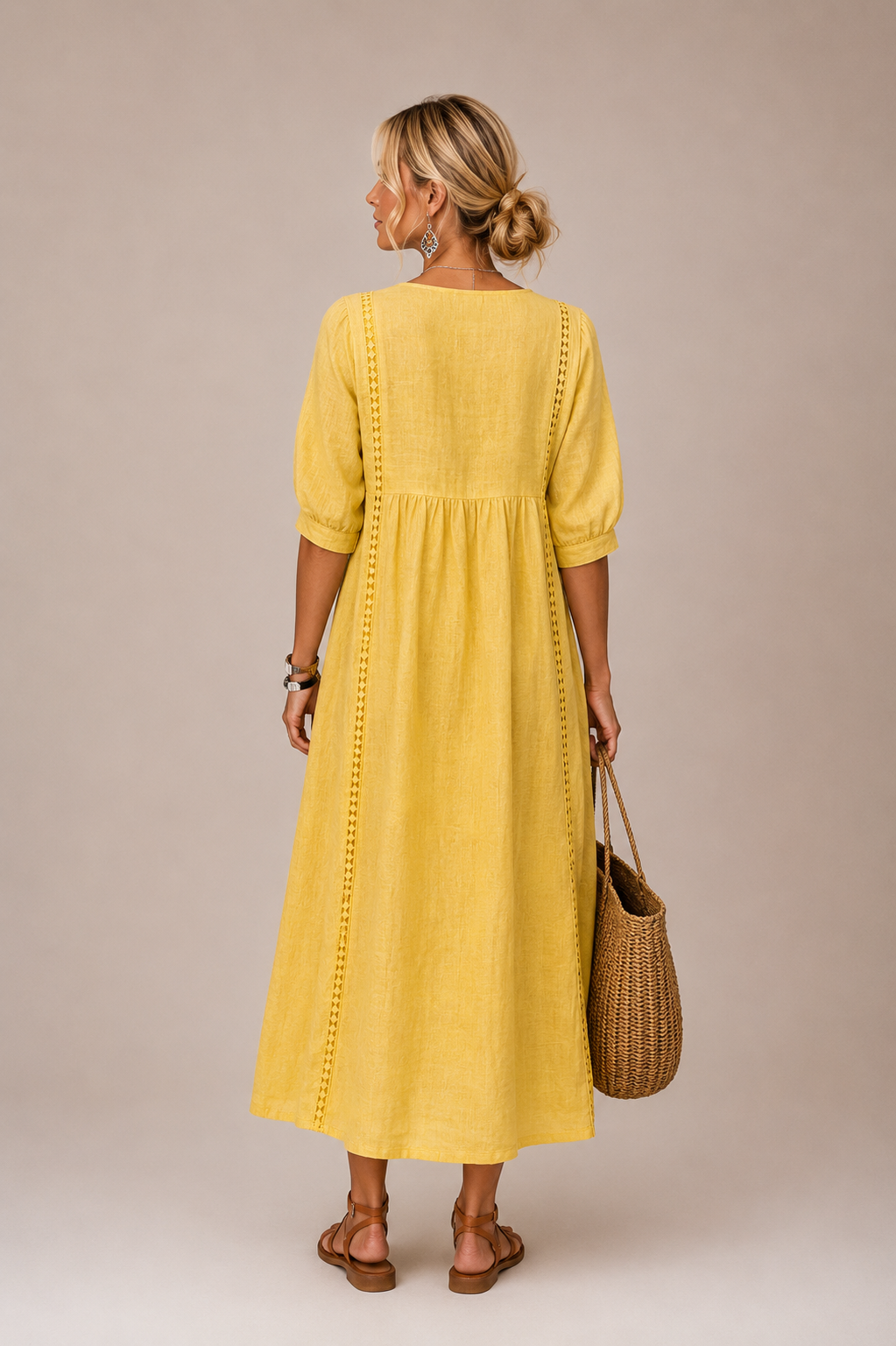 Summer Midi Dress with Pockets