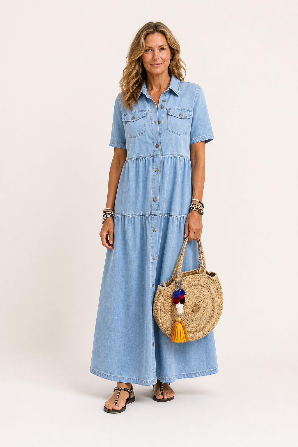Elizabeth Button Down Maxi Dress
