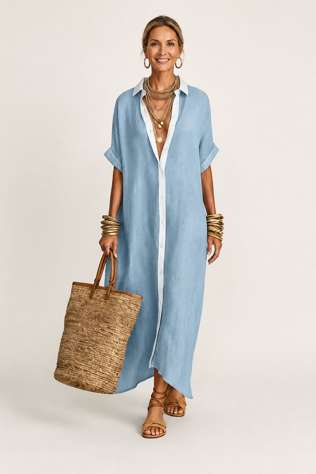 Kamira Maxi Shirt Dress