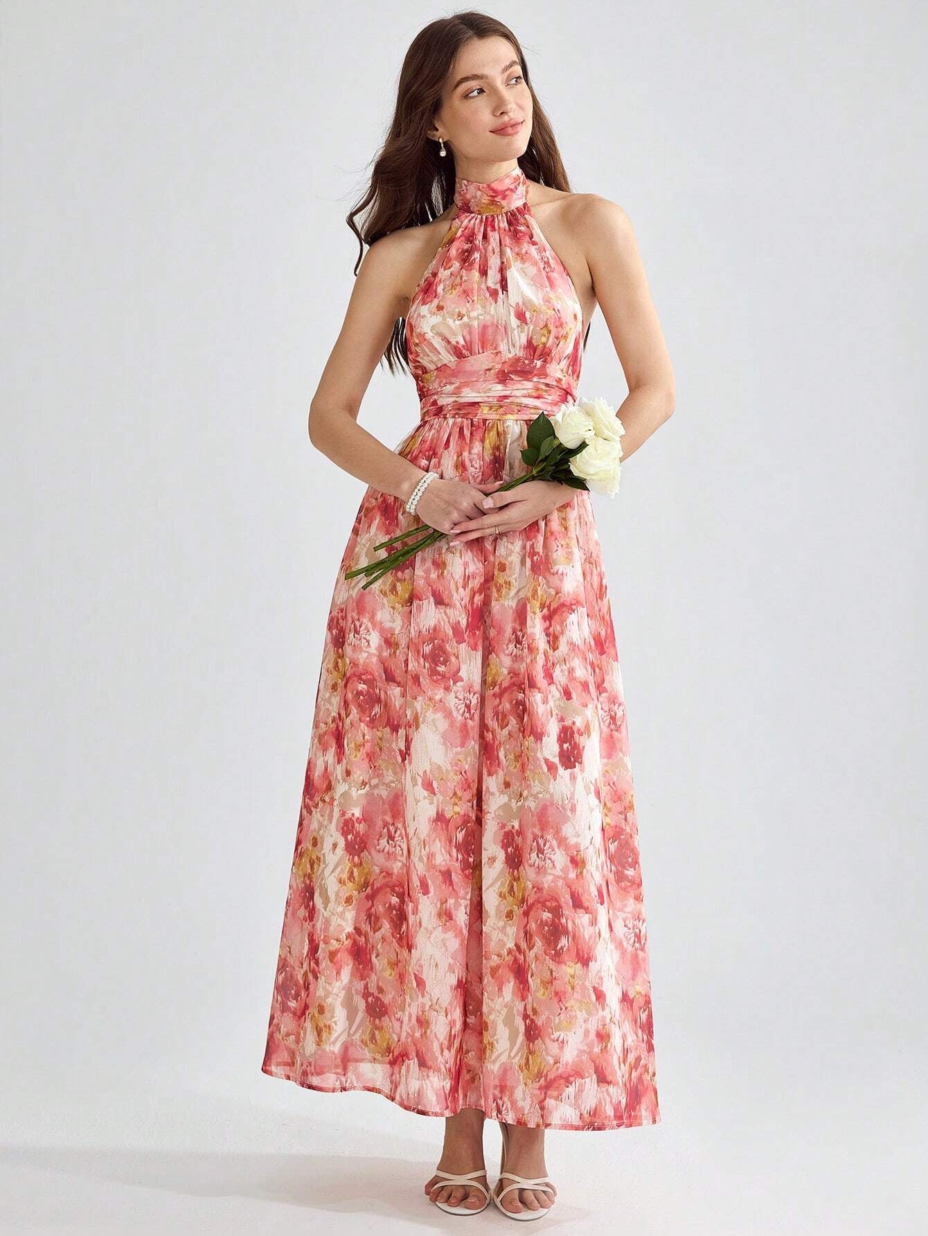 Halter Neck Maxi Dress