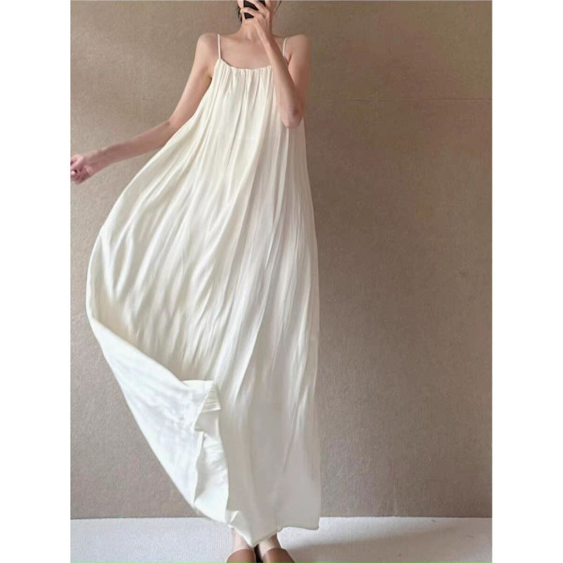 Spaghetti Strap Pleated Maxi Dress