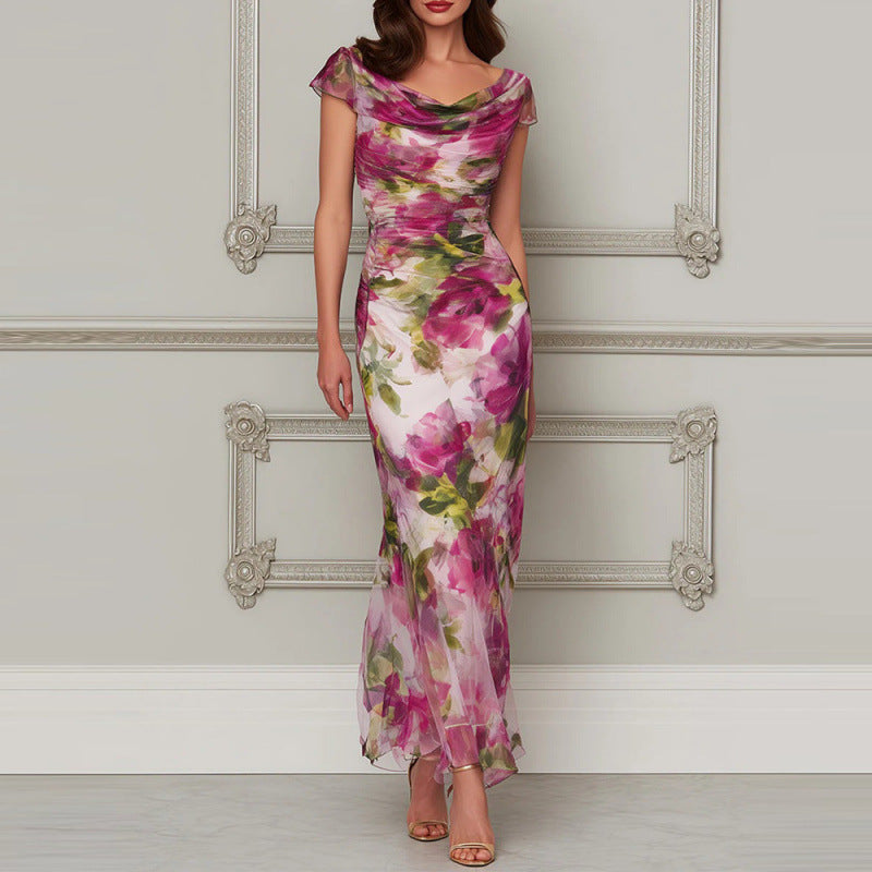 Floral Off-Shoulder Maxi Dress