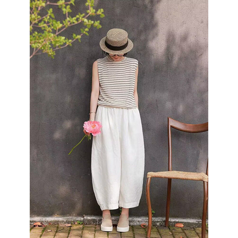 Loose-fit Linen Pants