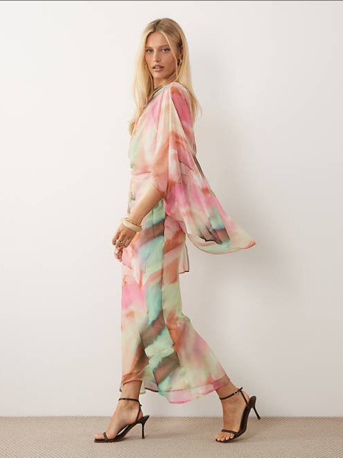 Kimono Sleeve Maxi Dress
