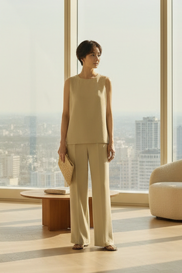 Sleeveless Top and Pants Set