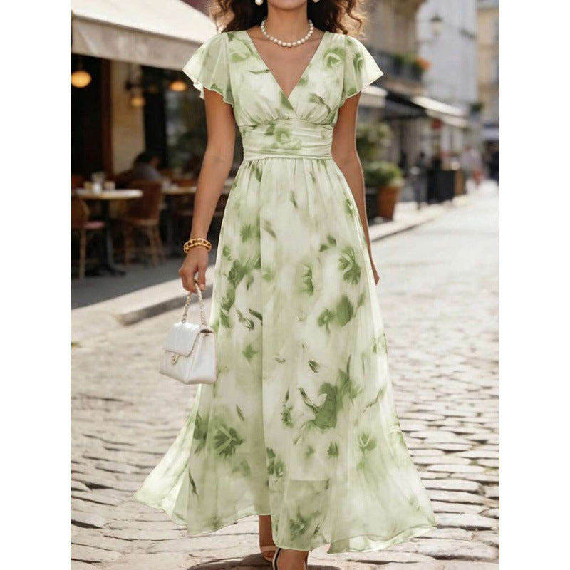 Flutter Sleeve Maxi Dress
