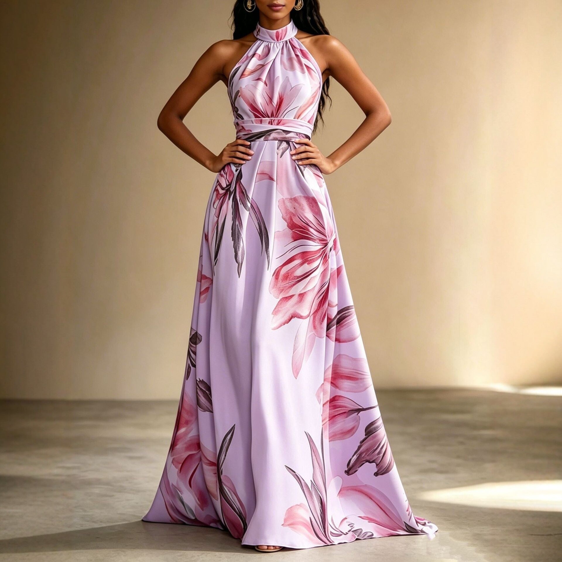 Tropical Floral Maxi Dress