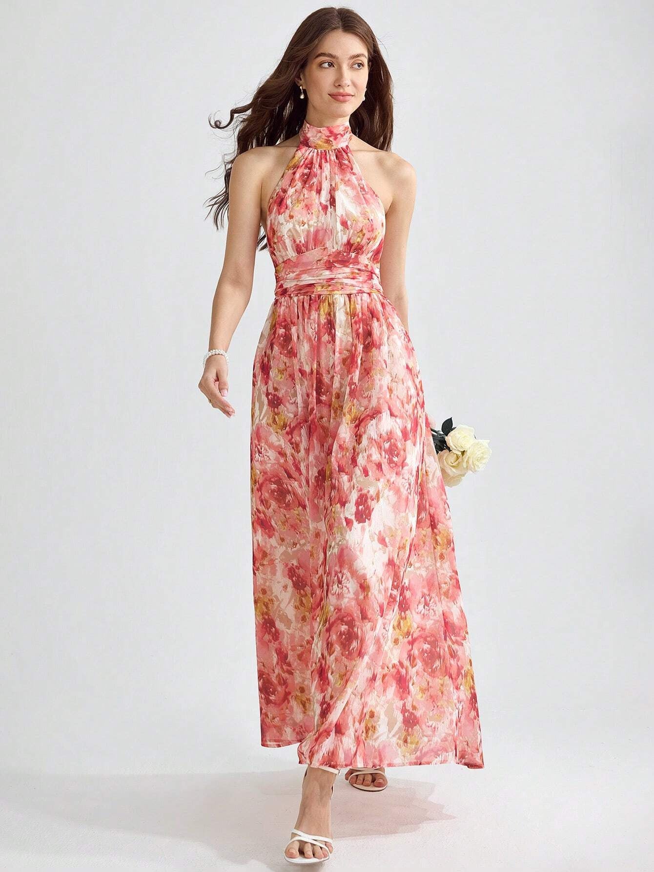Halter Neck Maxi Dress