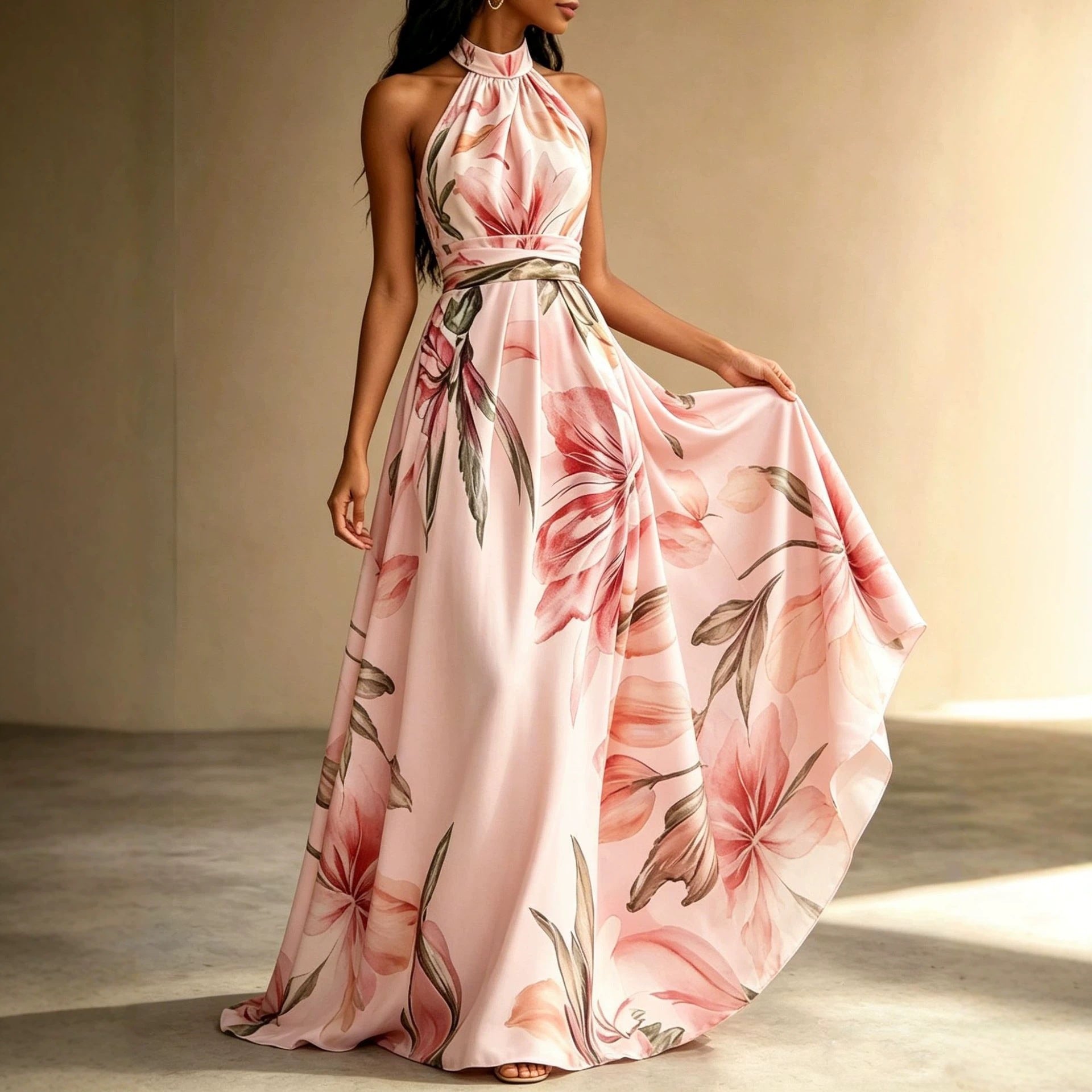 Tropical Floral Maxi Dress