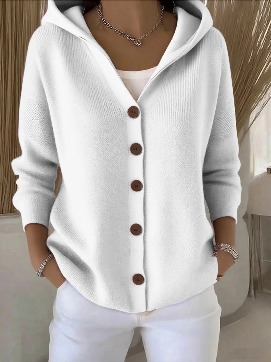 Darienne Hooded Knit Cardigan