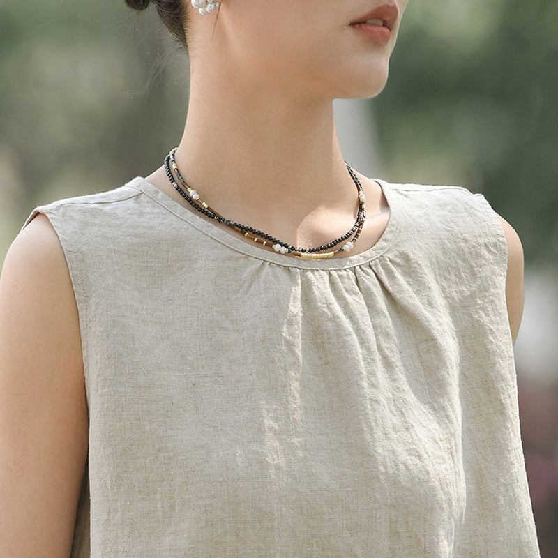 Sleeveless Top and Pants Set