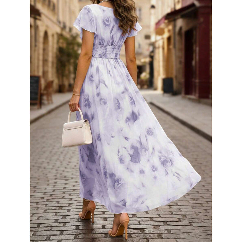 Flutter Sleeve Maxi Dress